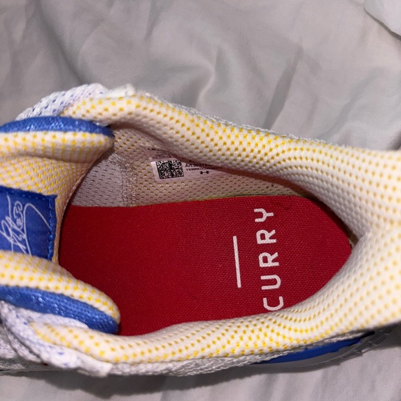 Men Sz 9 / Women 10.5 Under Armor Curry Flow 10 Dub Nation Home PE 3027510-100 - Picture 5 of 6